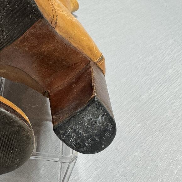 Chandler’s Campus Boots Knee High Tan Leather Vtg 70s 80’s Riding Sz 6.5 Camel - Picture 13 of 16